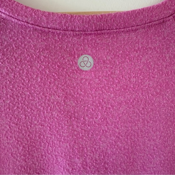 Zella Girl Supersoft Twist Front Long Sleeve Top Pink Heather Size S 7/8 - Picture 4 of 8